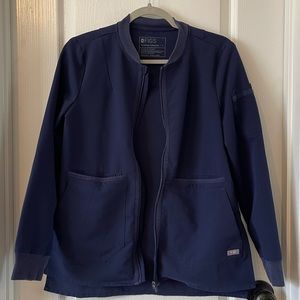 FIGS Navy Bellery Scrub Jacket